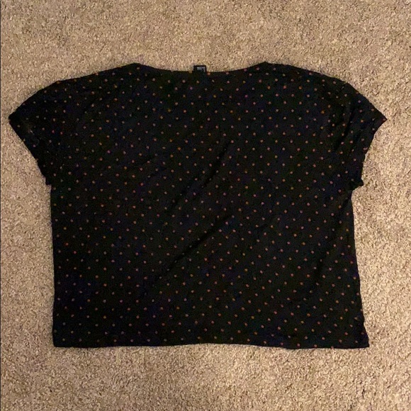 Forever 21 Black & Red Polka Dot T-Shirt - Picture 2 of 3